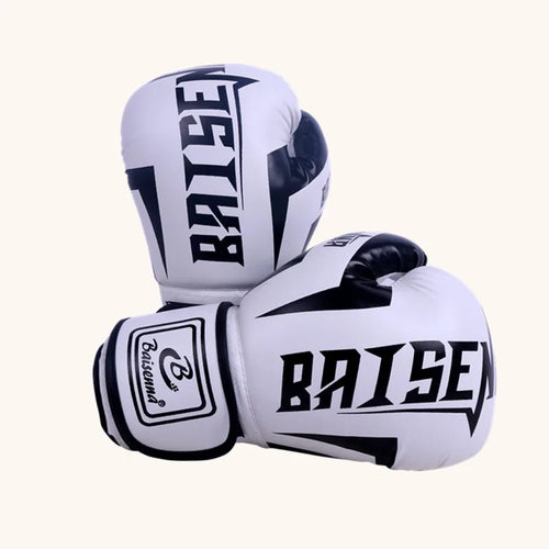 1Pair Professional Boxing Gloves PU Leather Martial Arts Training Gloves for Adult & Kids Mitts Muay Thai Kickboxing Equipment