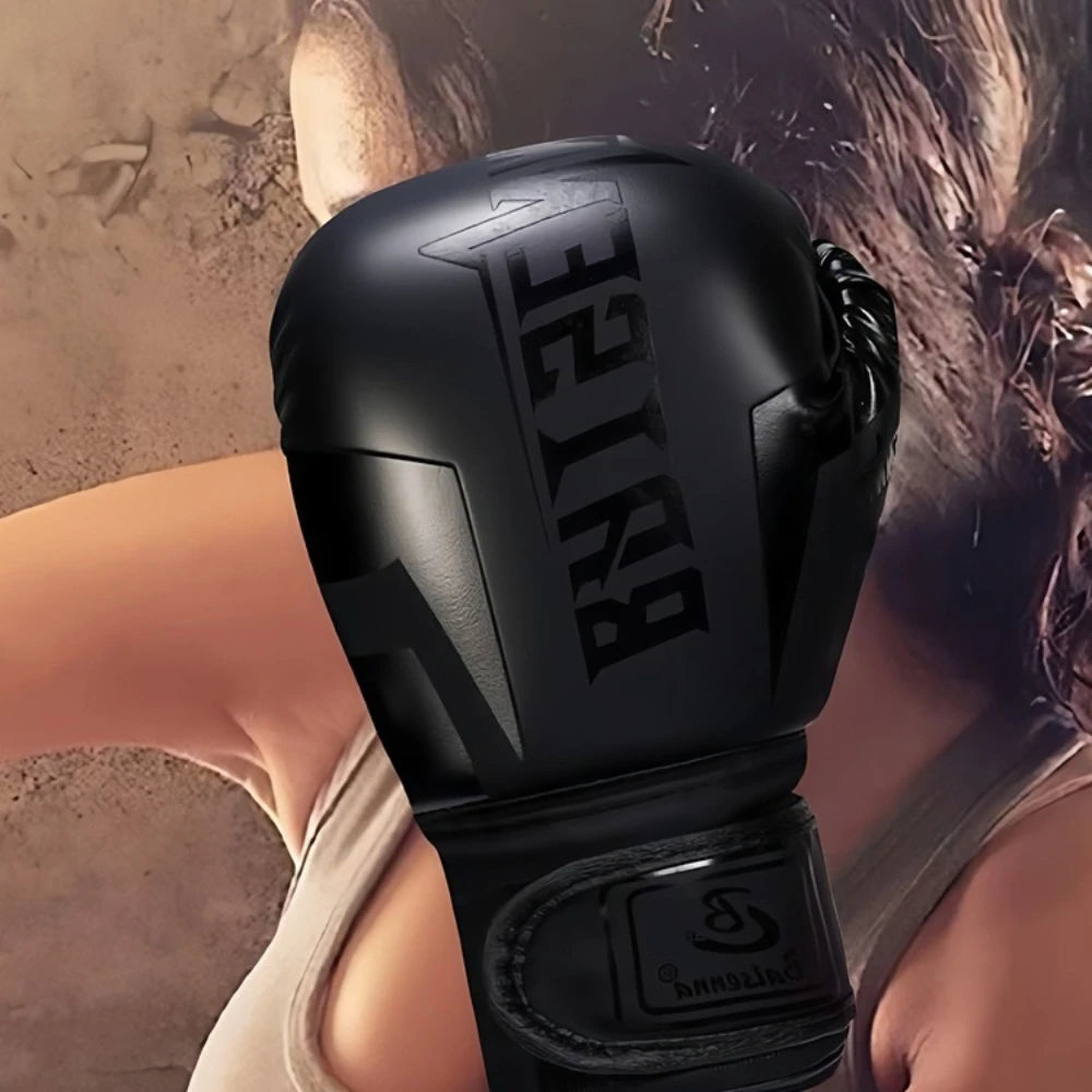 1Pair Professional Boxing Gloves PU Leather Martial Arts Training Gloves for Adult & Kids Mitts Muay Thai Kickboxing Equipment