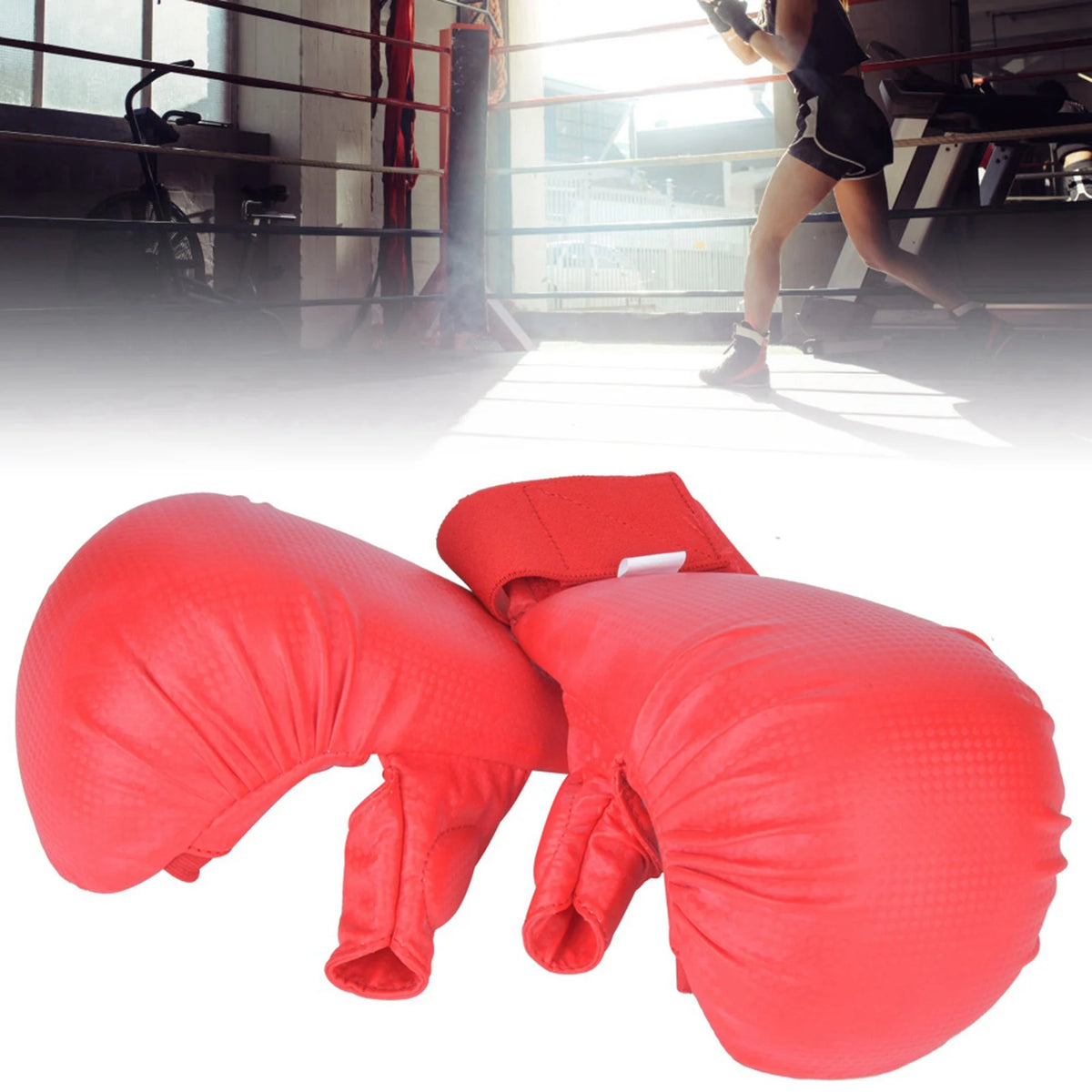 A Pair of Boxing Gloves Karate Hand Protector with Thumb Protector for Martial Arts Sports Game Training Boxing Gloves