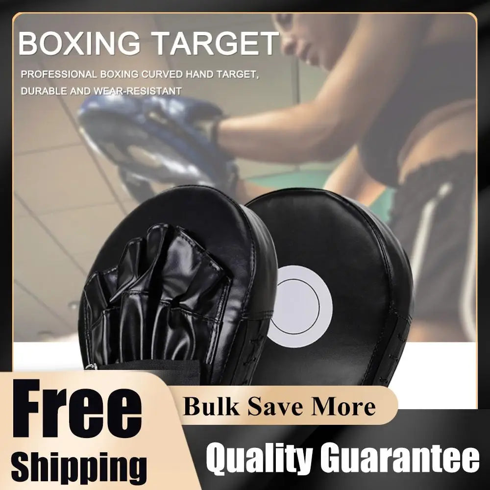 Curved Boxing Hand Target PU Leather 5-Finger Hand Target Breathable Boxing Mitts Kickboxing Pads for Martial Arts Training